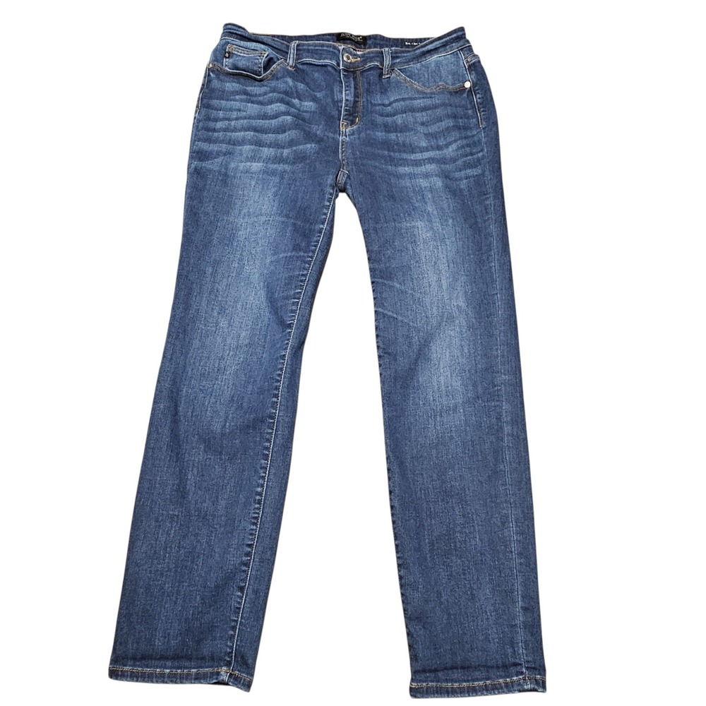 Judy Blue Jeans Womens Sz 15/32 Straight Fit Dark Wash Stretch Denim